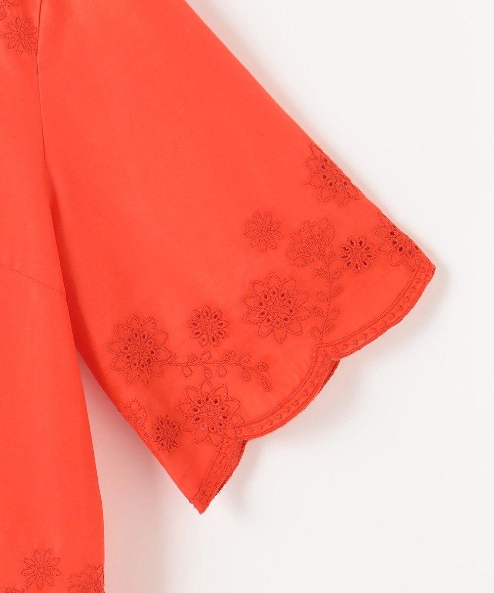 自由区 【カタログ掲載・接触冷感・洗える】エンブロイダリーローンシャツ ブラウス 