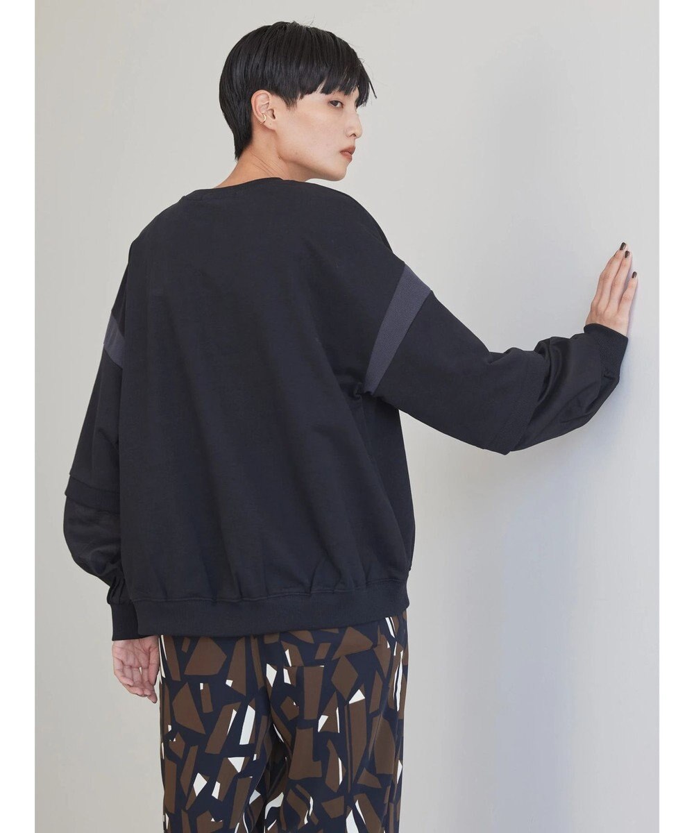 AMERICAN HOLIC 袖異素材ミニ裏毛プルオーバー 