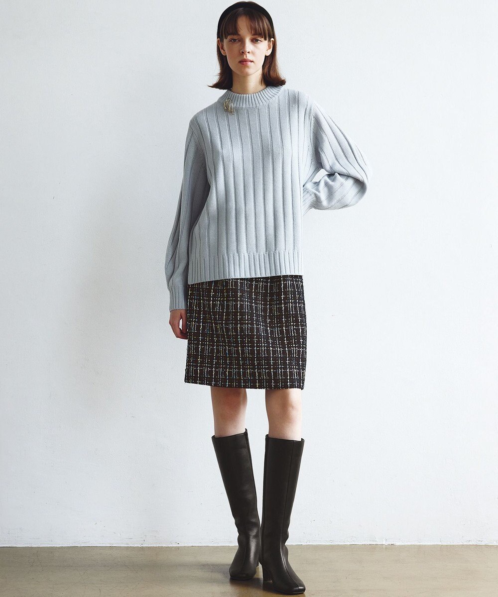 組曲 バルキーワイドリブ ニット 