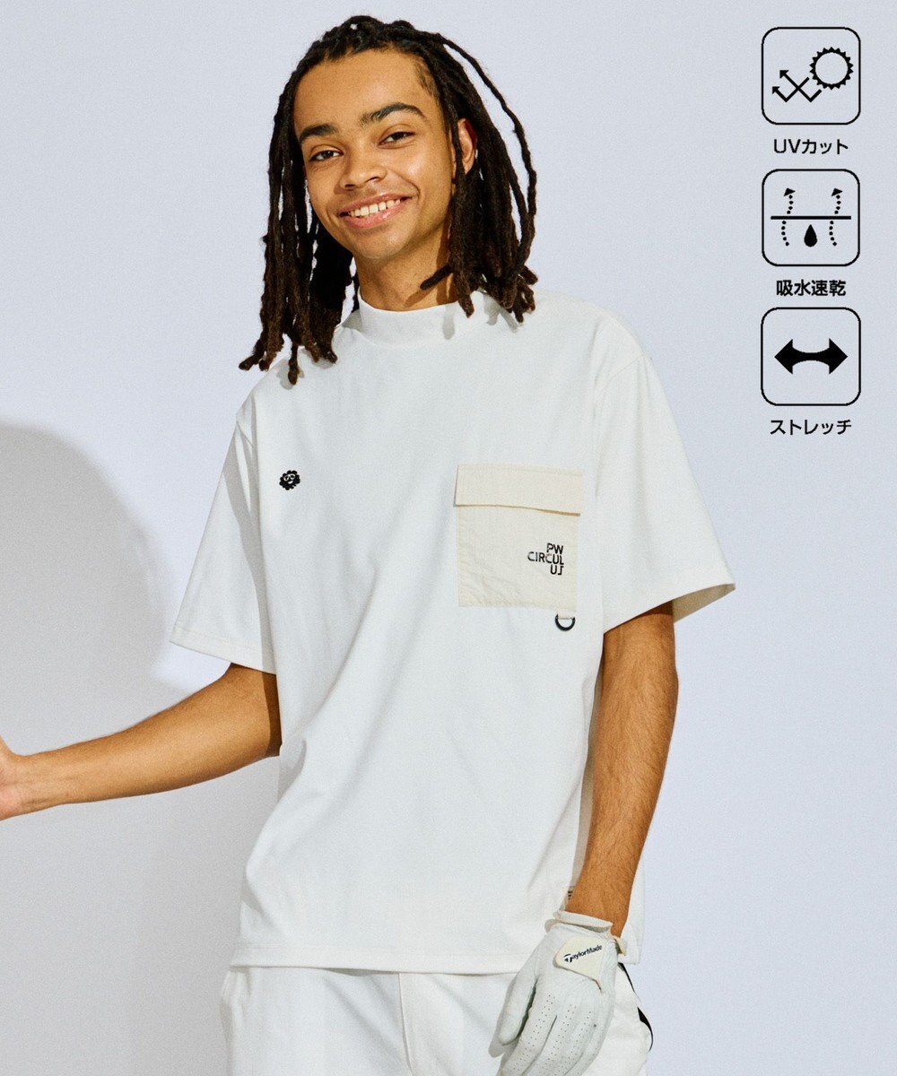 PW CIRCULUS 【UV遮蔽率99.5%  UVカット/速乾/ストレッチ】【GOLF OUT掲載】【MEN】ポケットモックT  ゴルフ 