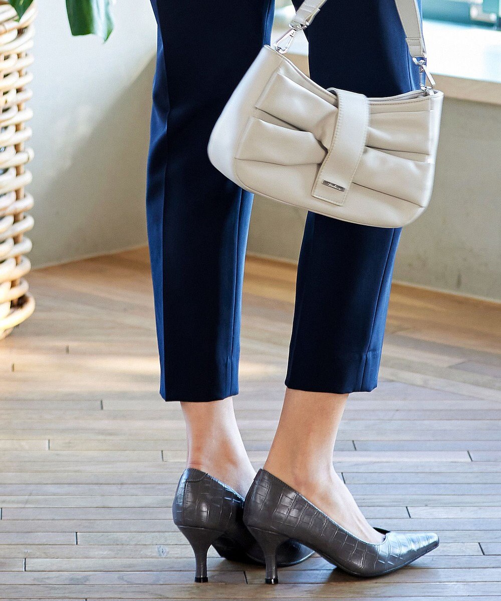 Tiaclasse 【小倉優子さん着用・ダブルクロス・洗える】テーパードパンツ 