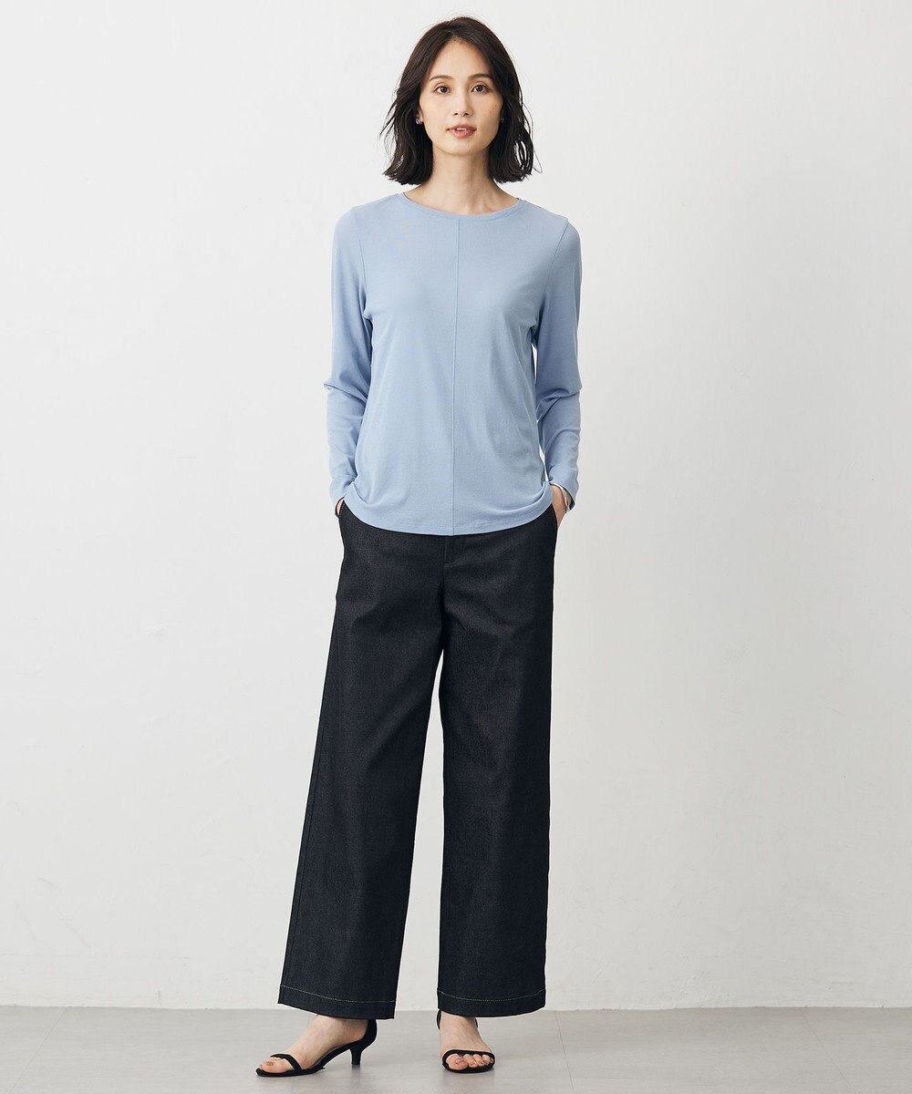 J.PRESS LADIES 【WEB限定】シアーストレッチフライス クルーネック シアー カットソー 