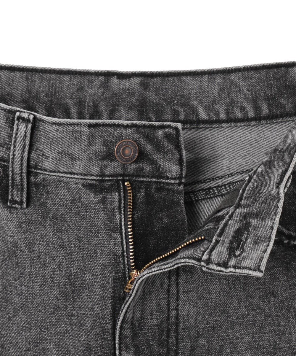 WEGO 【新色追加/美脚/XSSMLサイズ展開】ストレートデニムパンツ 