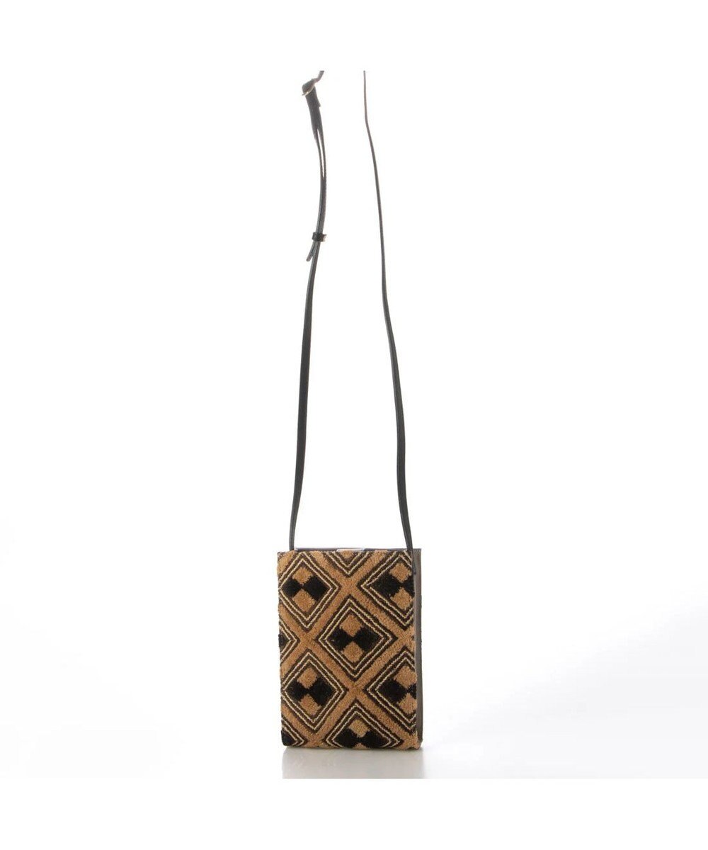 UNBILLION perche クバ布×姫路レザーミニショルダー 