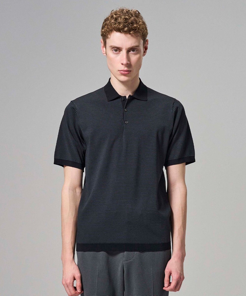 JOSEPH HOMME 【新柄】リュクスレーヨンボーダー　ポロニット 