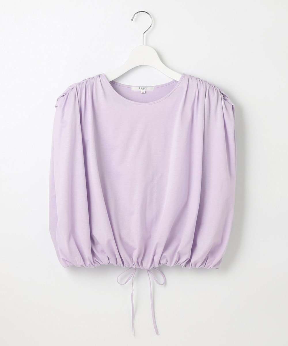 23区 S 【SLOW/一部店舗限定】ファインゲージ ギャザー Tシャツ 