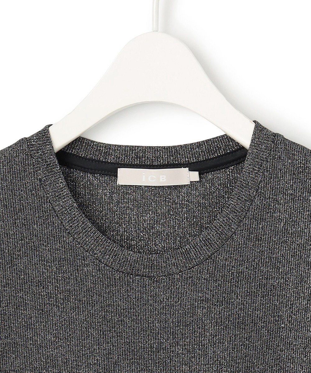 ICB L 【洗える】 シャイニーリブテレコ プルオーバー 