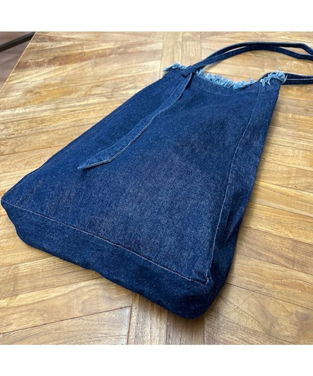 woadblue 【157】DENIM TIE TOTE デニムトートバッグ ダークブルー 