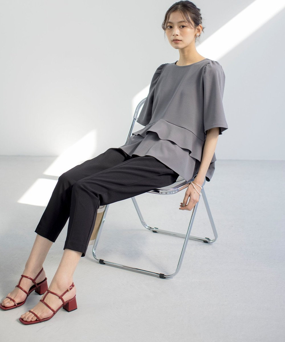 組曲 S ご好評につき追加生産【WEB限定】ジョーゼットジャージーティアード ブラウス 