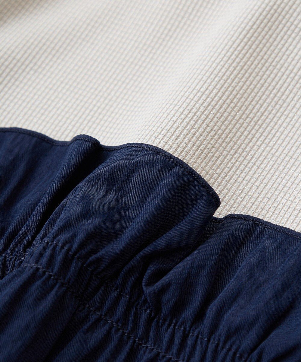 Green Parks ラメリブペプラムドッキングワンピース 