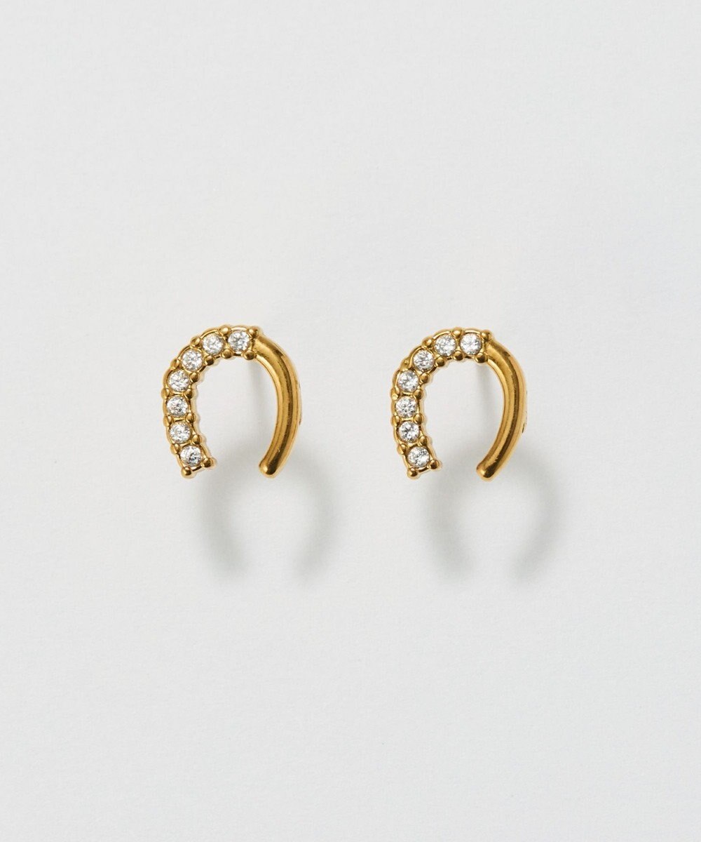 Phoebe 〈金属アレルギー対応〉グロッシーミニホースシューピアス　ゴールド　ステンレス/馬蹄/蹄鉄/ラッキーモチーフ/ギフト/プレゼント 