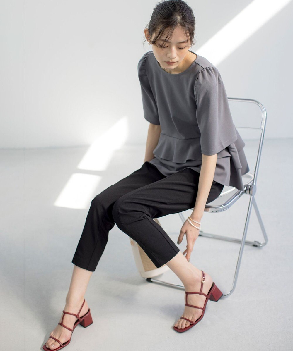 組曲 S ご好評につき追加生産【WEB限定】ジョーゼットジャージーティアード ブラウス 