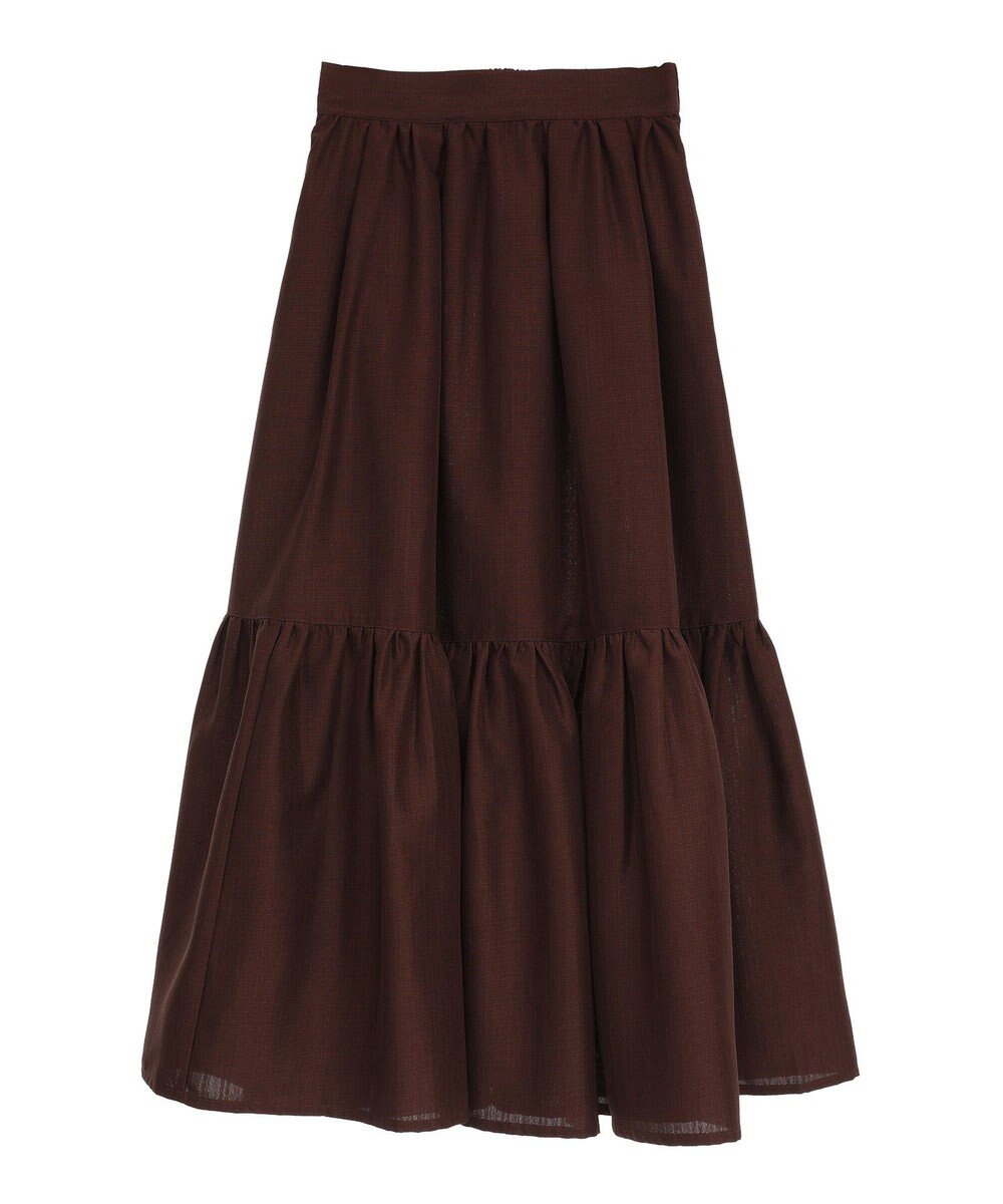 Green Parks ・ＥＬＥＮＣＡＲＥ　ＤＵＥ　リネンライクティアードスカー 