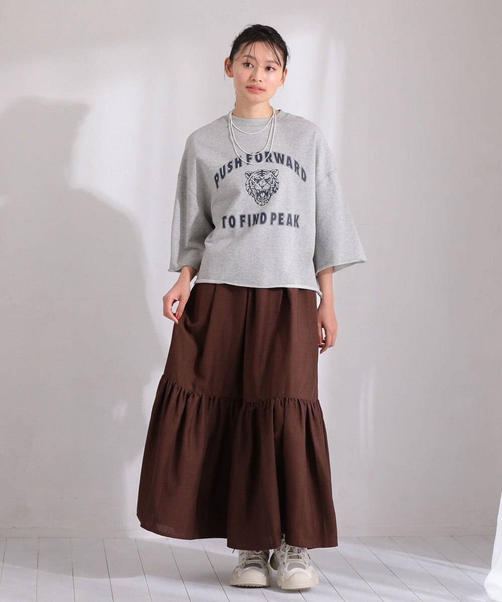 Green Parks ・ＥＬＥＮＣＡＲＥ　ＤＵＥ　リネンライクティアードスカー 