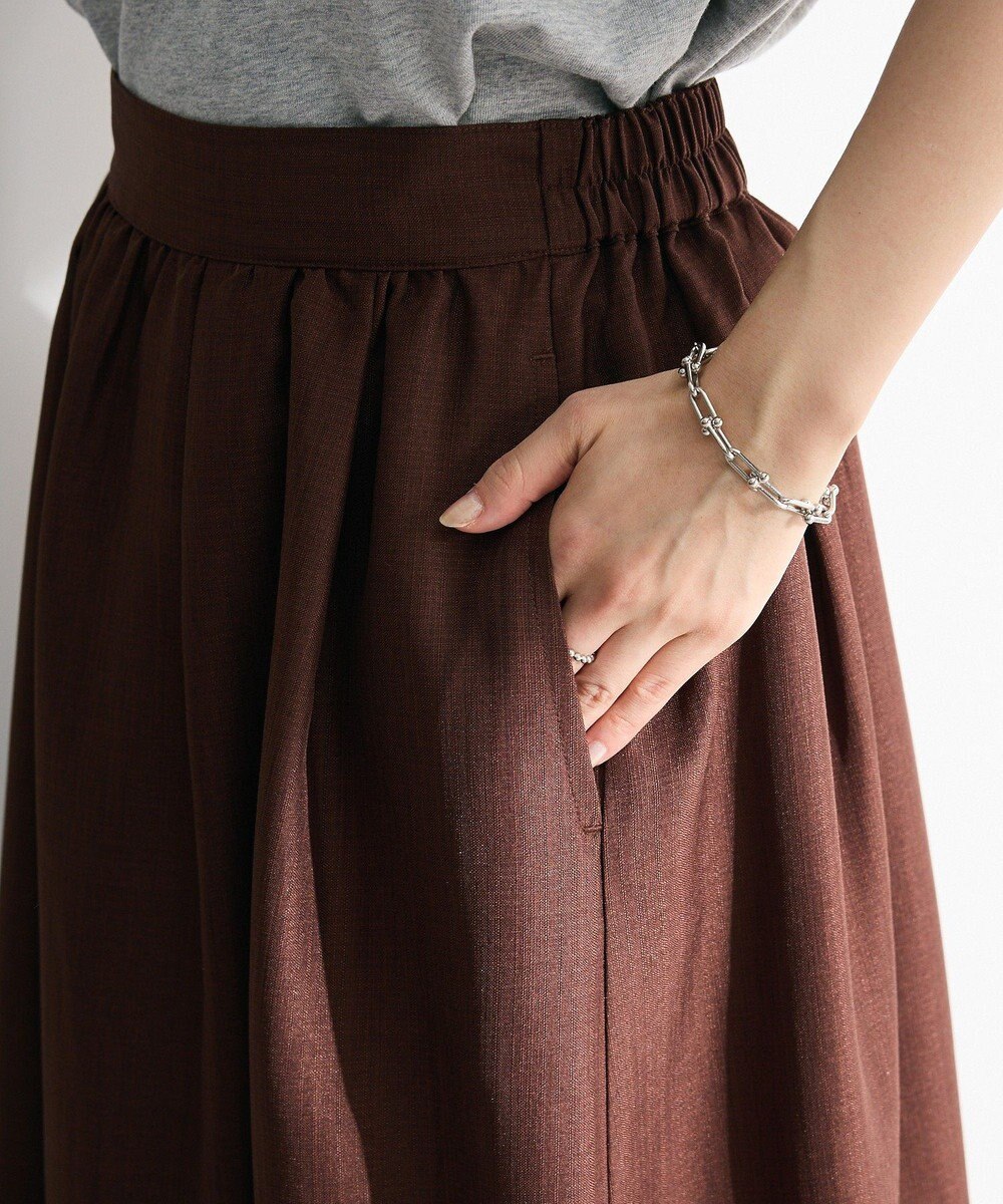 Green Parks ・ＥＬＥＮＣＡＲＥ　ＤＵＥ　リネンライクティアードスカー 