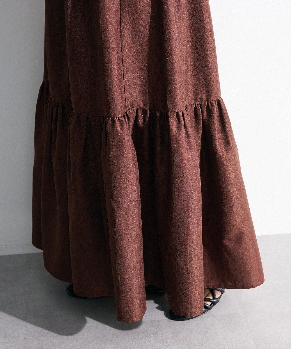 Green Parks ・ＥＬＥＮＣＡＲＥ　ＤＵＥ　リネンライクティアードスカー 