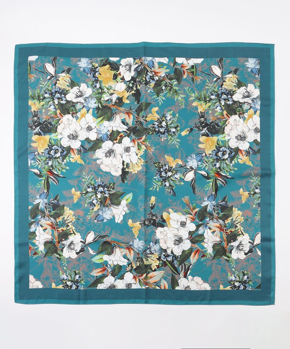 自由区 ボタニカルプリント スカーフ 
