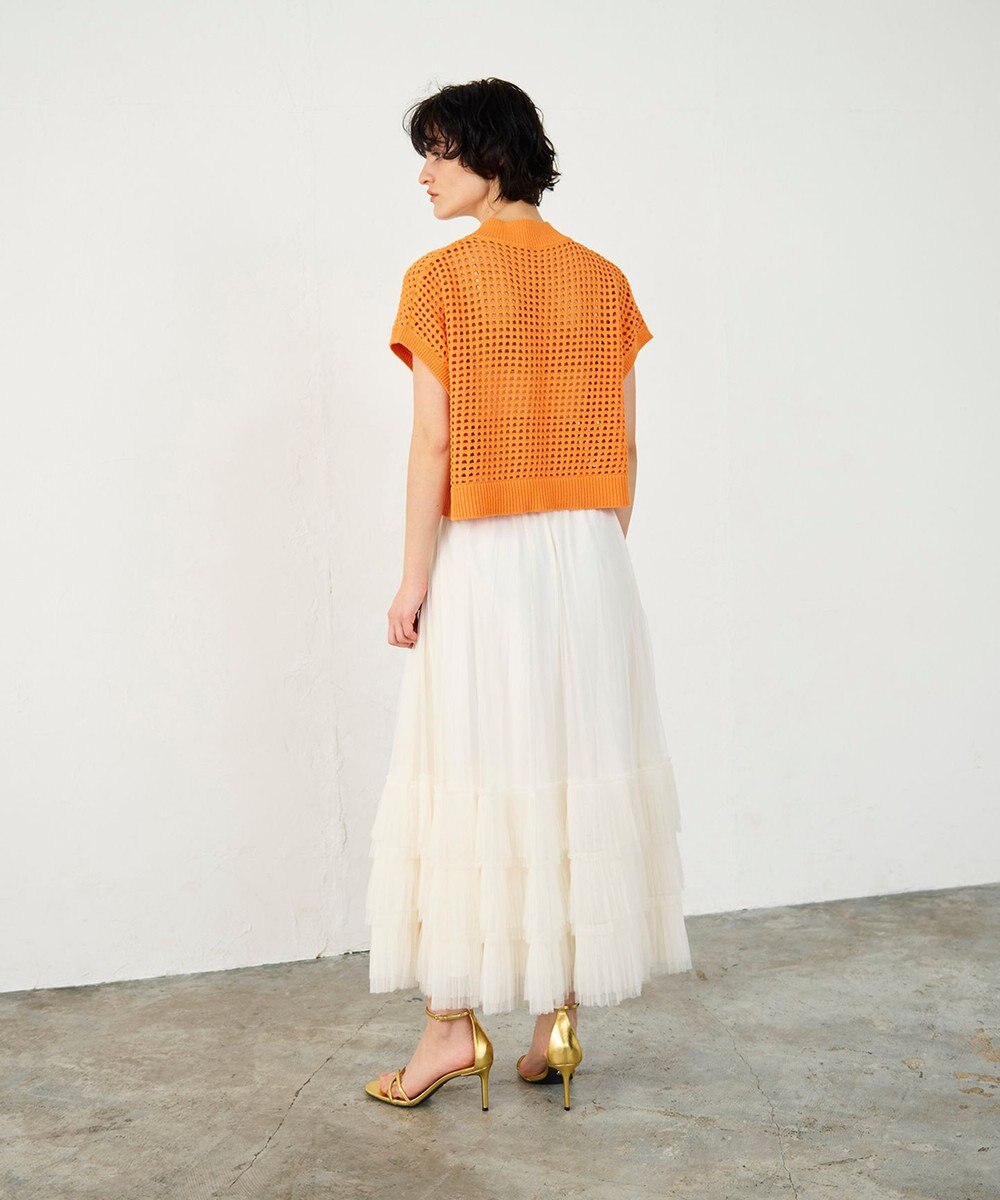 GRACE CONTINENTAL メッシュルーズニットトップ 