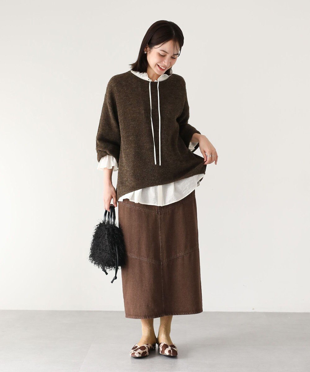 Green Parks シアーゆったりニットプルオーバー 