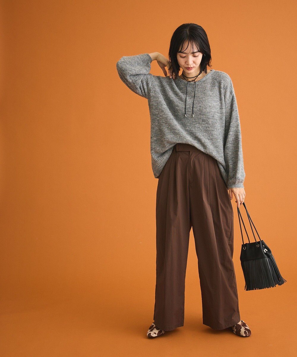 Green Parks シアーゆったりニットプルオーバー 