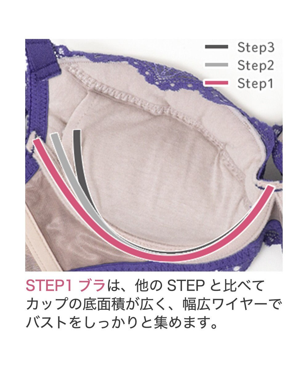 BRADELIS New York 【BRADELIS New York / 育乳補整ブラ・STEP1 集める】ウェンディバックスムーズステップ1ブラ23A2 脇高設計で背中スッキリ 