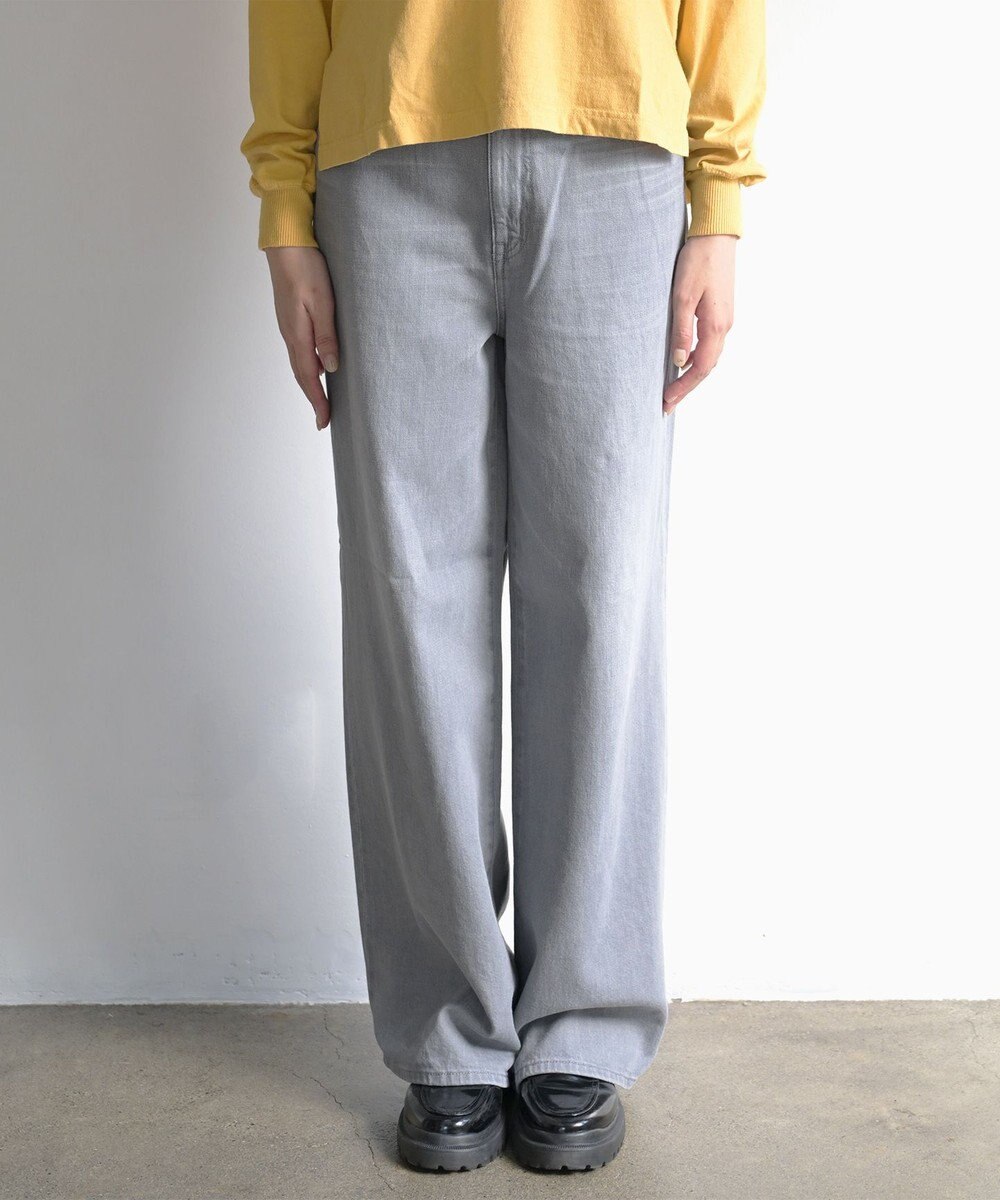 caqu スッキリ足長効果 ハイライズバギーシルエットデニム 