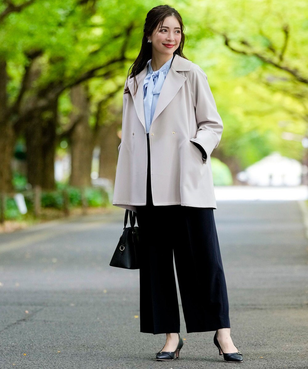 ANY SIS 【2WAY】エレカジストレッチミドルトレンチ コート 