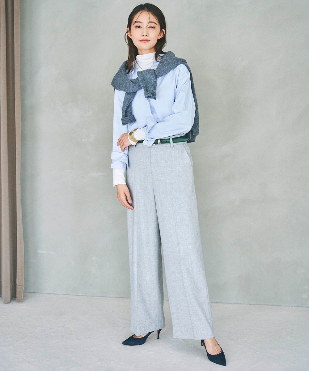 23区 【洗える】ウールカシミヤブレンド チュニック ニット 