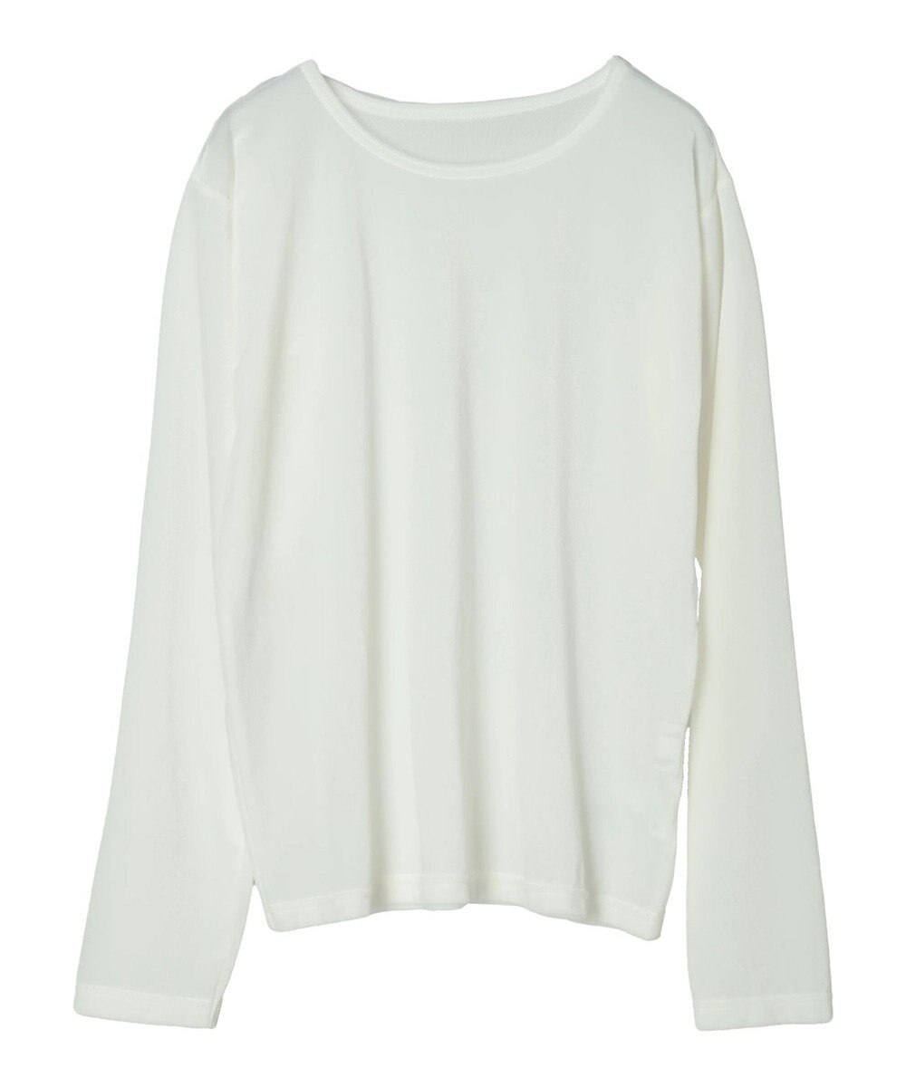 Green Parks クルーネックシアーベロアプルオーバー 