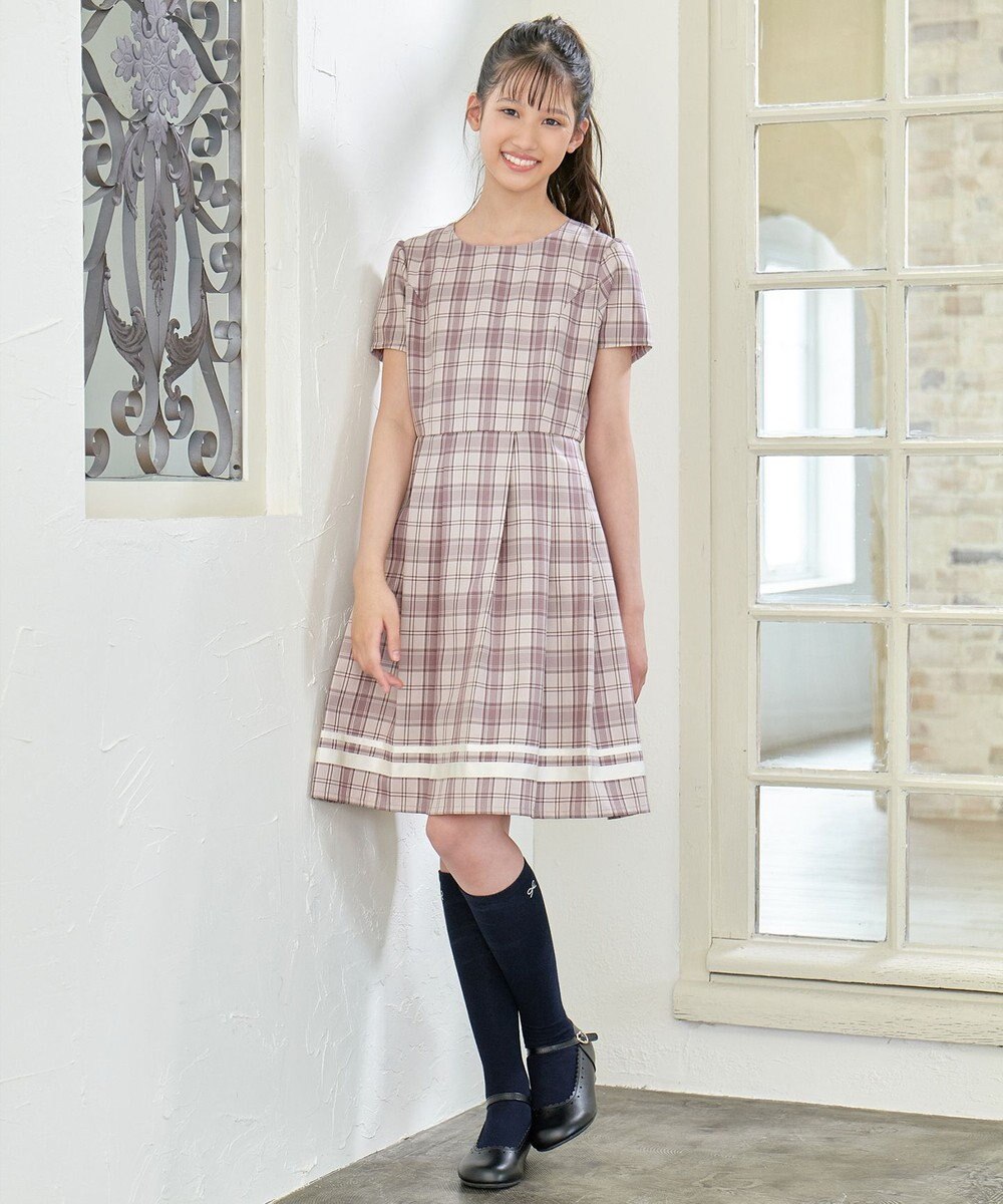 ANY KIDS 【2点セット】セーラージャケット+チェックワンピース 