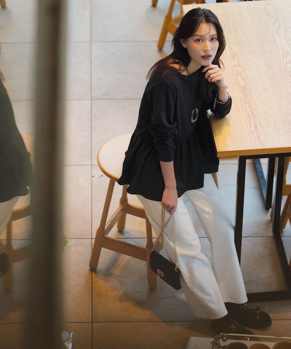 ANY SIS L 【美Denimシリーズ】セミカーブワイド デニム 