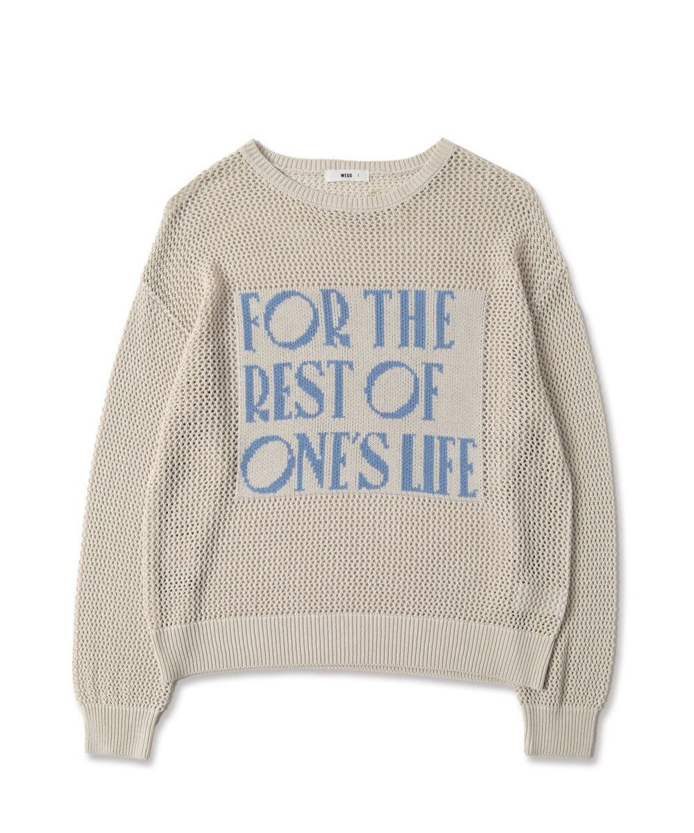 WEGO ジャガードメッシュニットビッグプルオーバー 