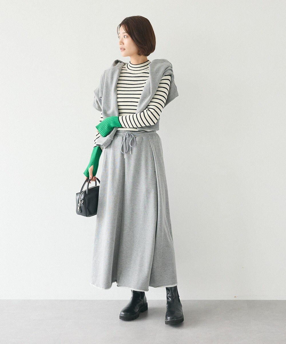 CRAFT STANDARD BOUTIQUE 【ＷＥＢ限定】裏毛カットオフフレアスカート 