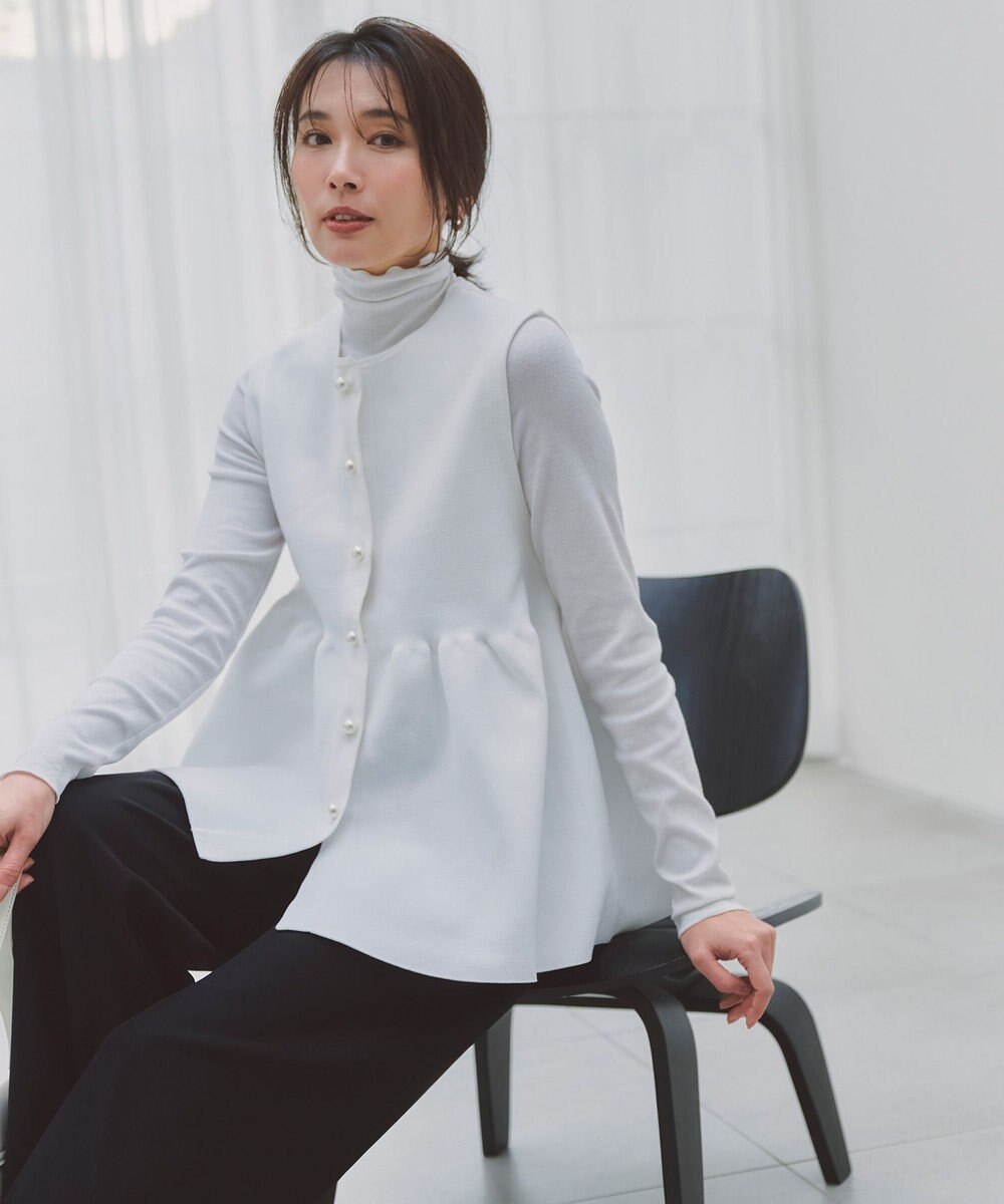 UNFILO 【暖かさ＆着心地の良さで大ヒット】コットンカシミヤ タートルネックカットソー 