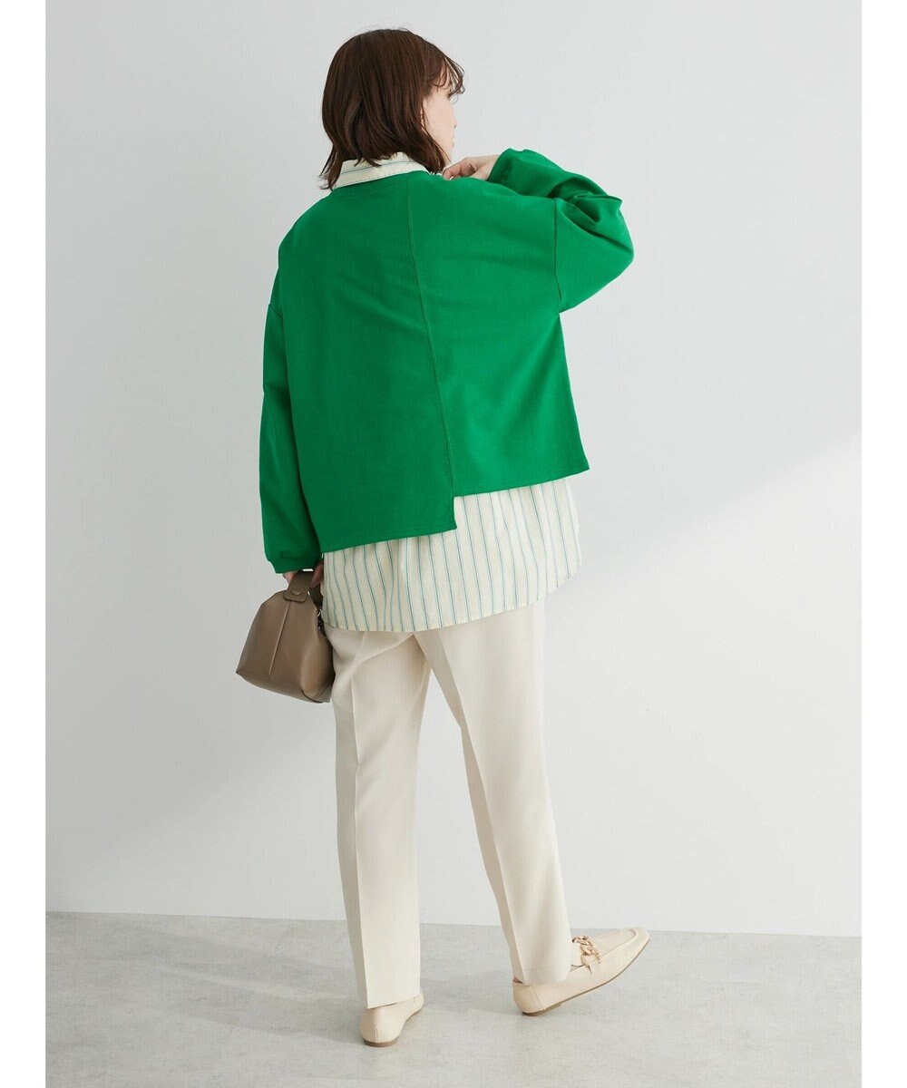 Green Parks コットンＵＳＡミニ裏毛リメイク風プルオーバー 