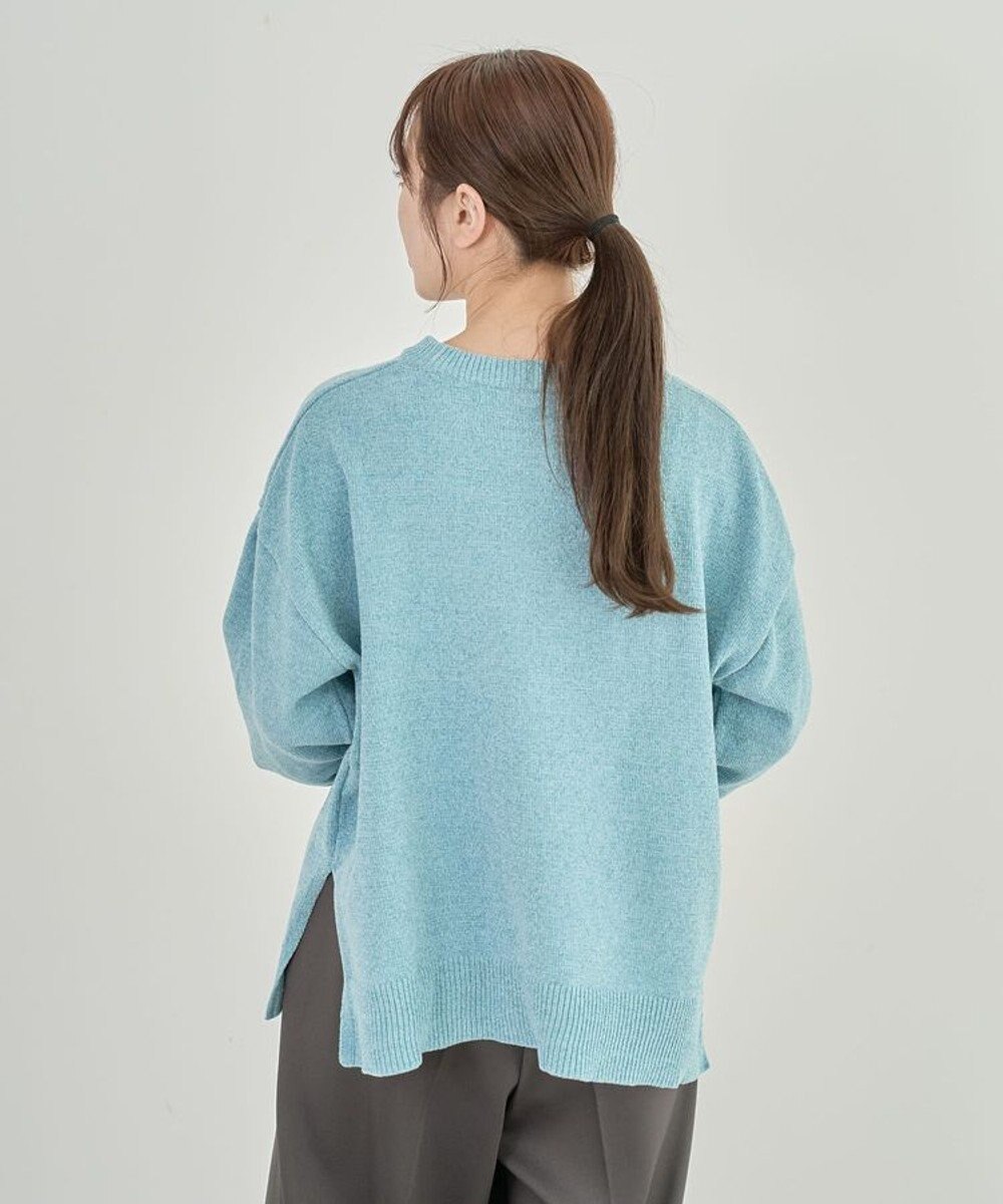 Green Parks ベロアモールリラックスサイズニットプルオーバー 