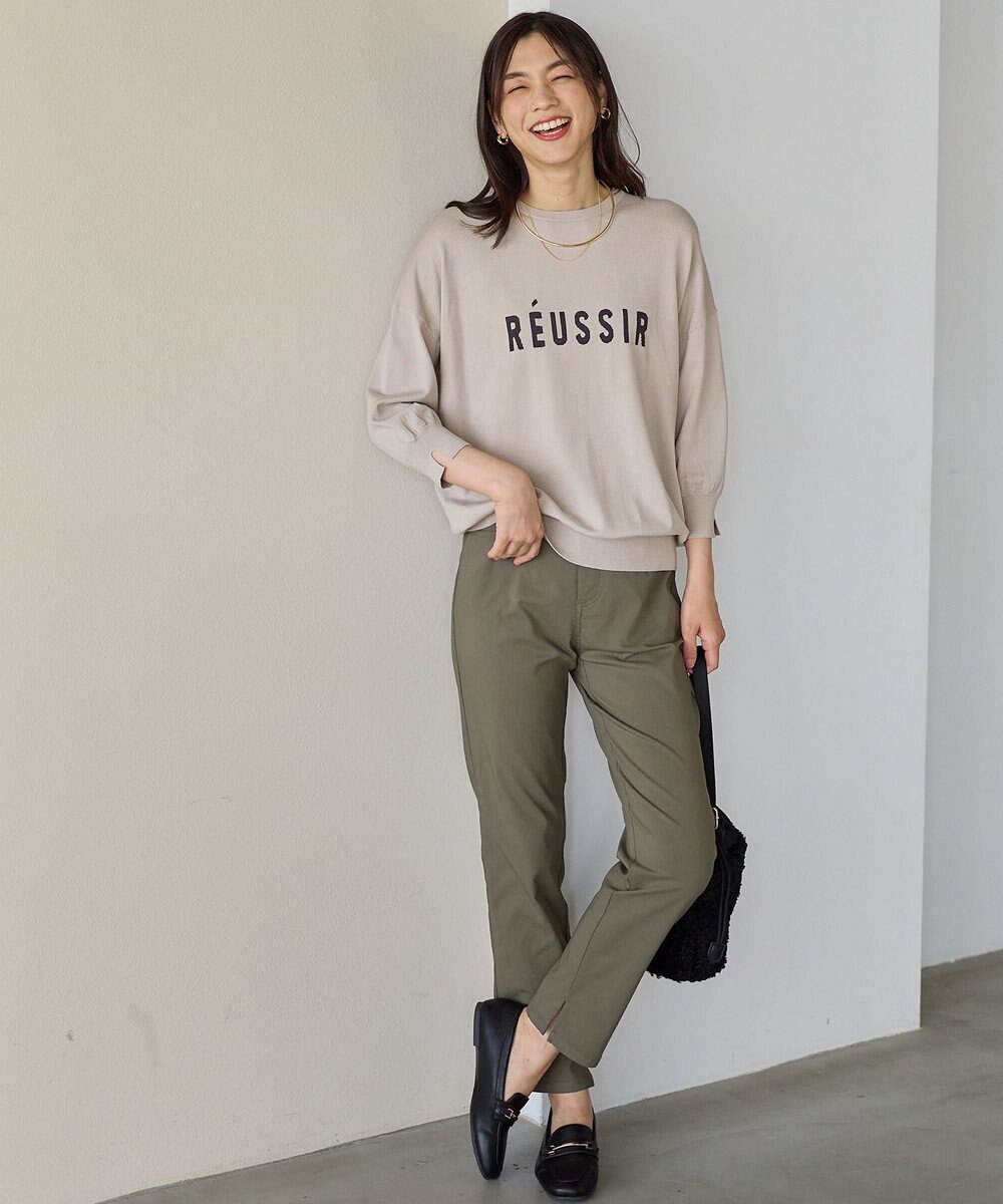 ANY インターシャロゴニットプルオーバー 