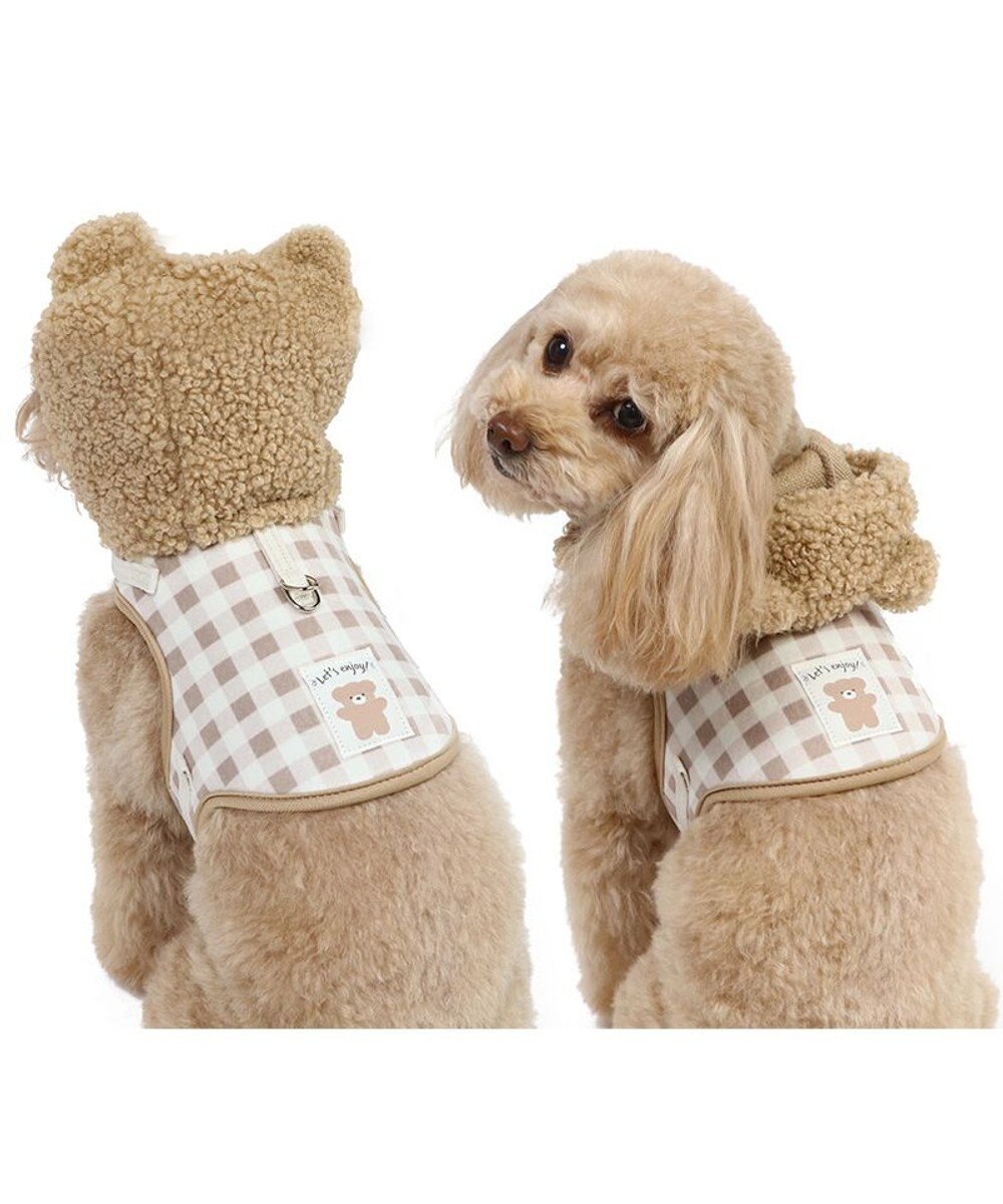 PET PARADISE ペットパラダイス くま なりきり ハーネス 《 チェック柄 》 ＳＳ 