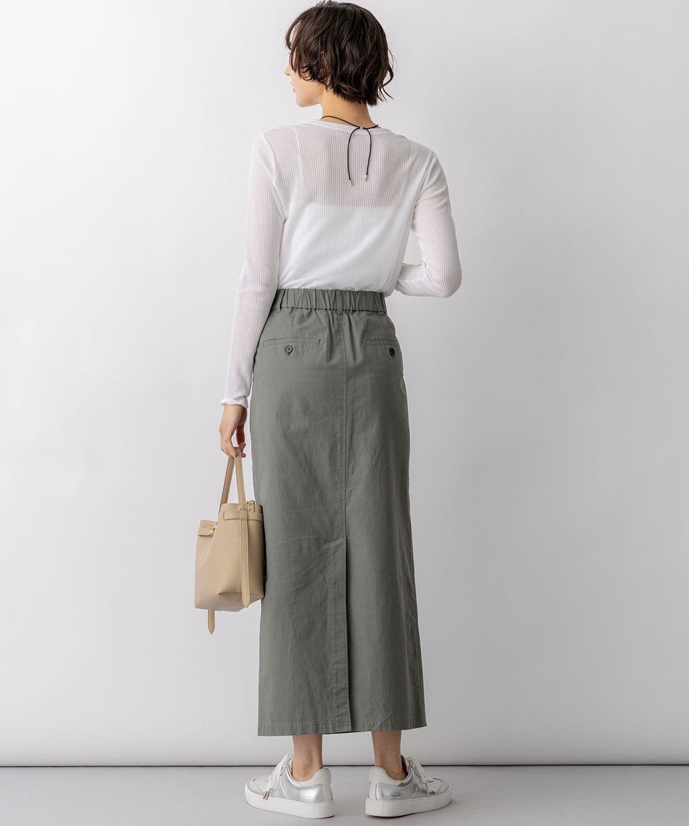 23区 L 【先行予約】スラブツイルストレッチ Iライン スカート 