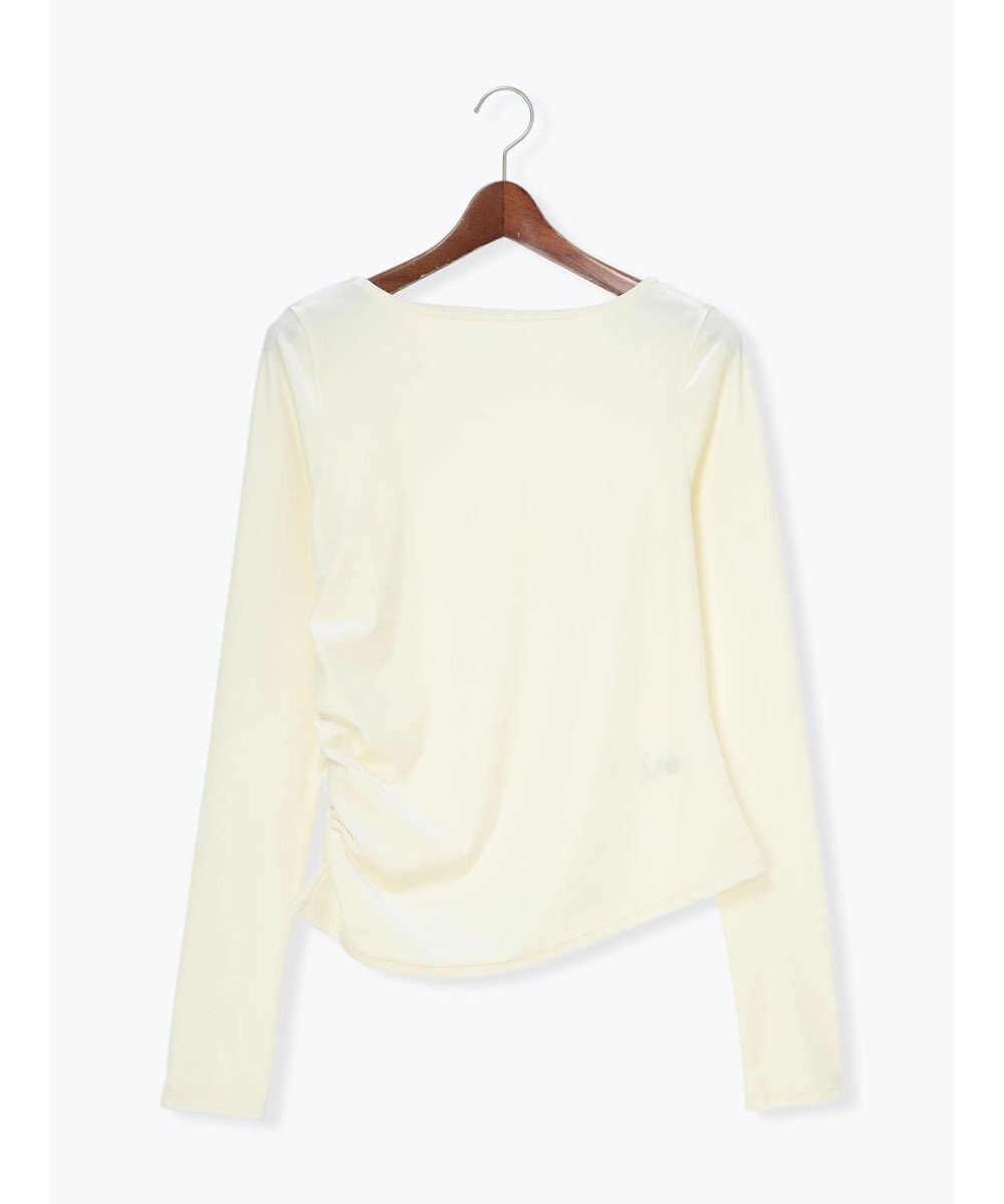 Te chichi ベロアサイドギャザートップス 