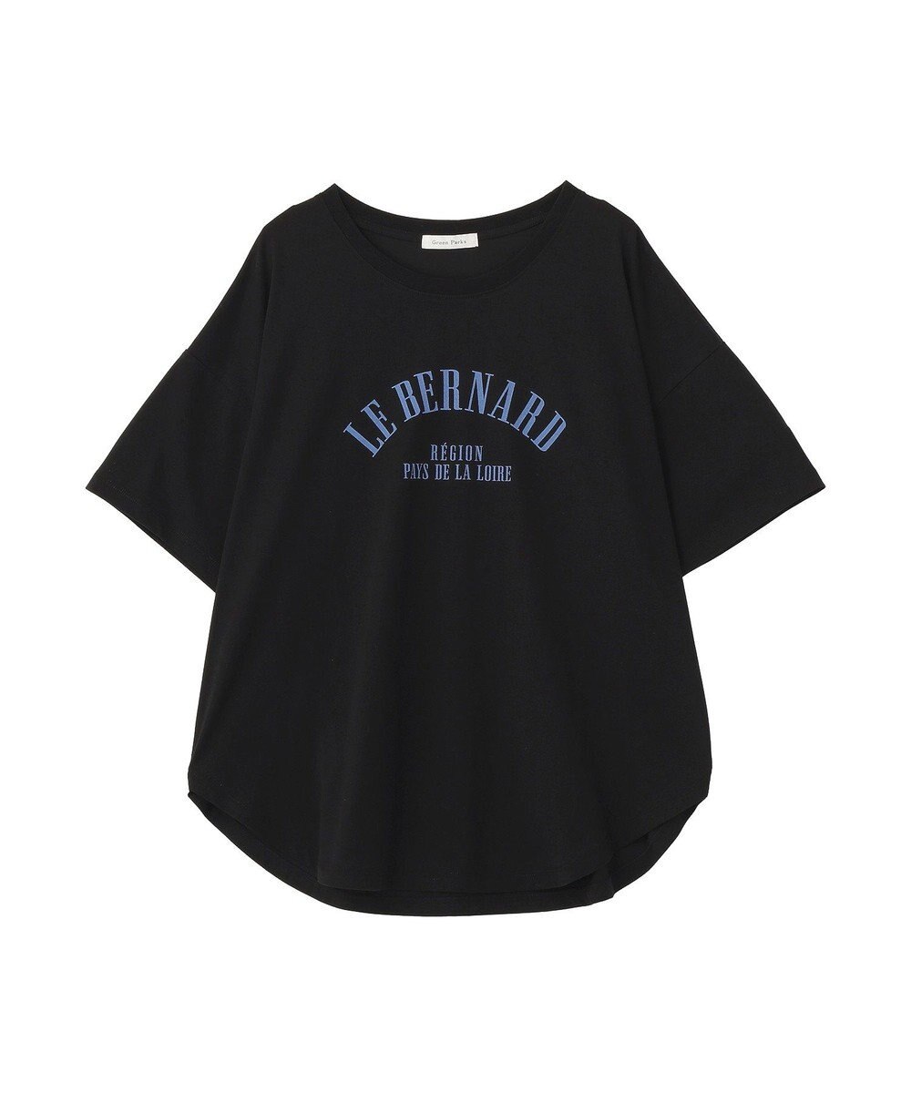 Green Parks 裾ラウンド機能ロゴTシャツ 