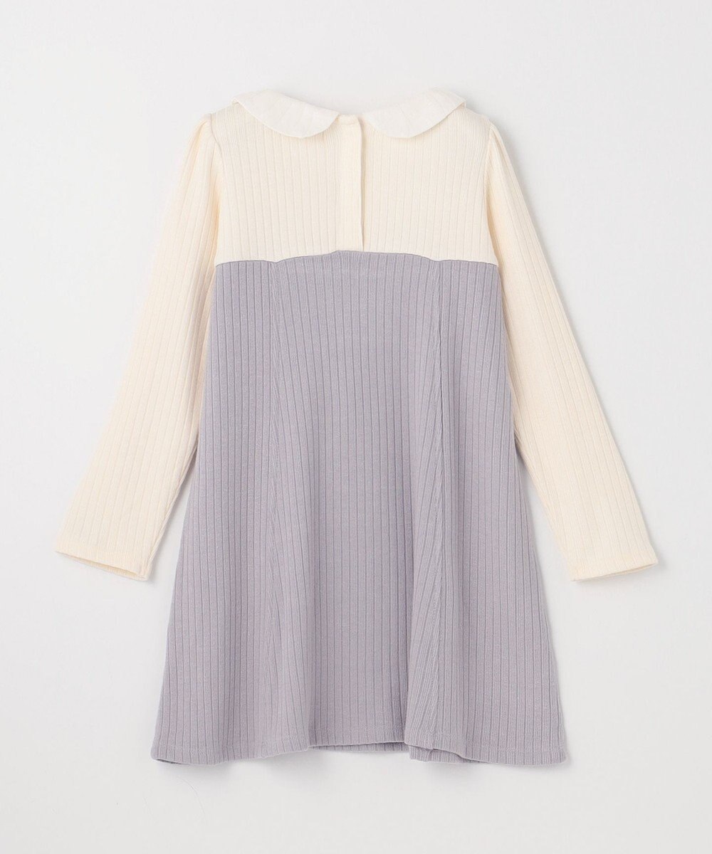 組曲 KIDS 【110-140㎝】バイカラーニットソー ワンピース 