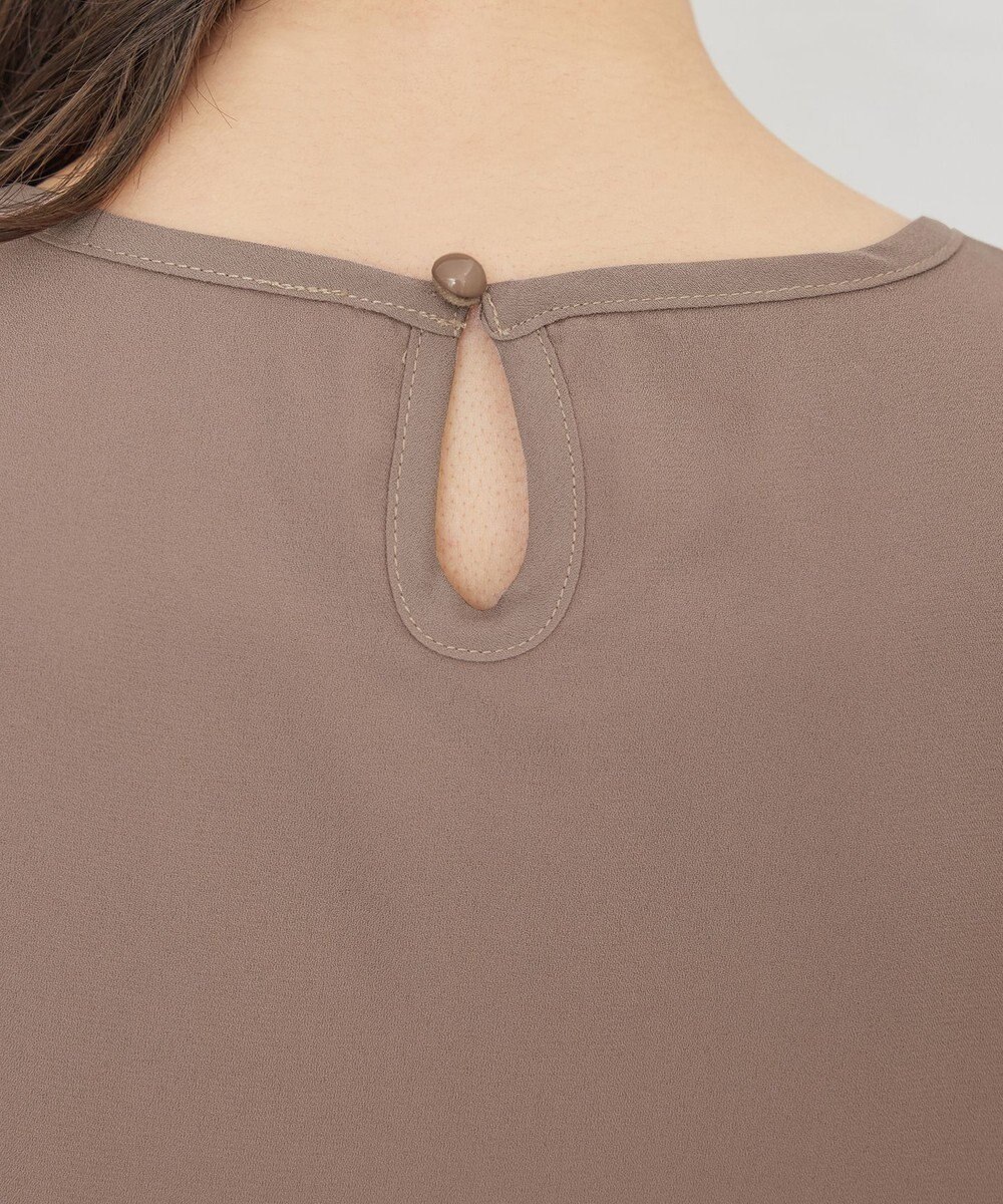 Tiaclasse 【洗える】レイヤードスリーブシフォンチュニック 