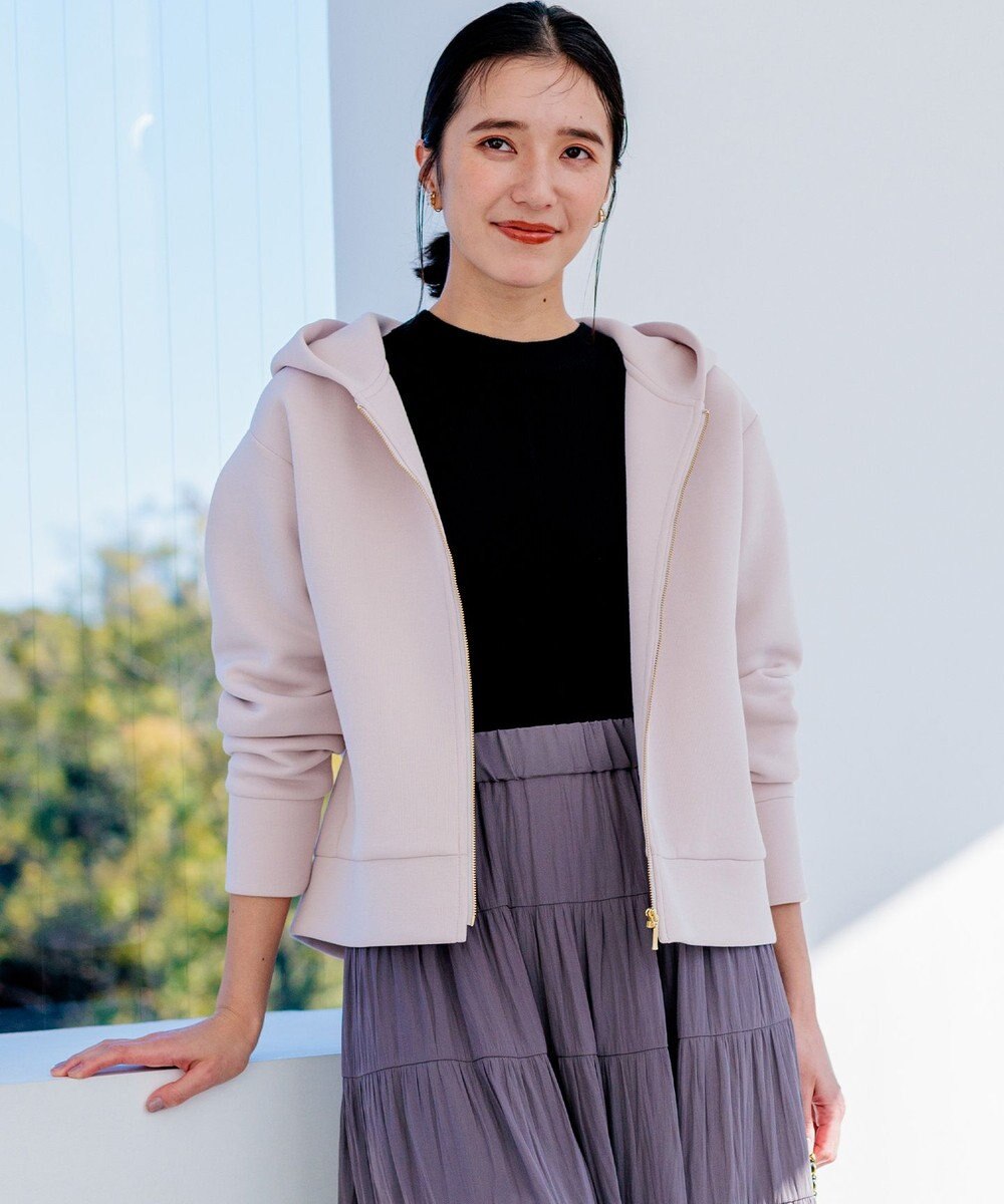 組曲 フード付きバックフリル パーカー 