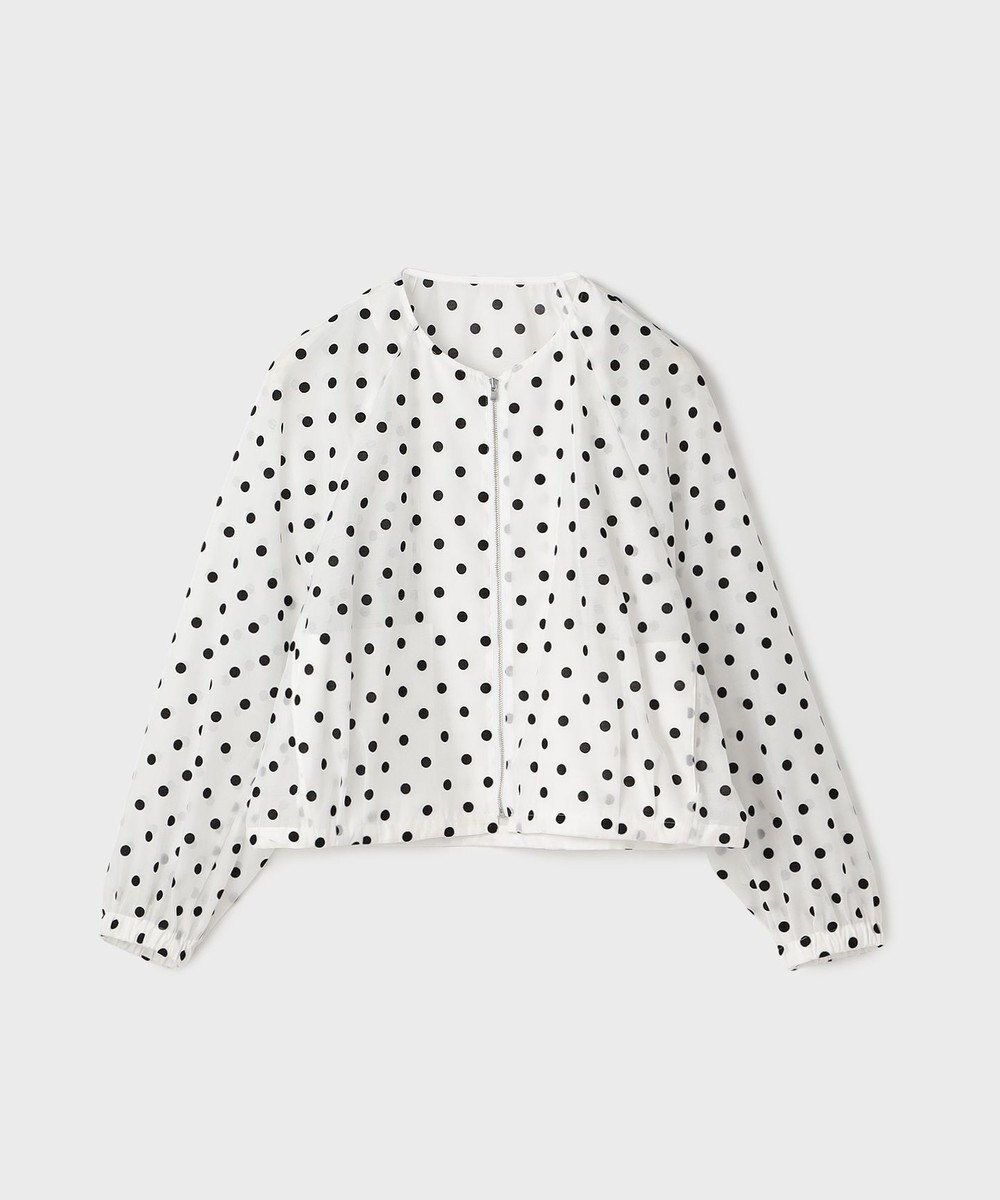 GRACE CONTINENTAL ドットフロッキーブルゾン 