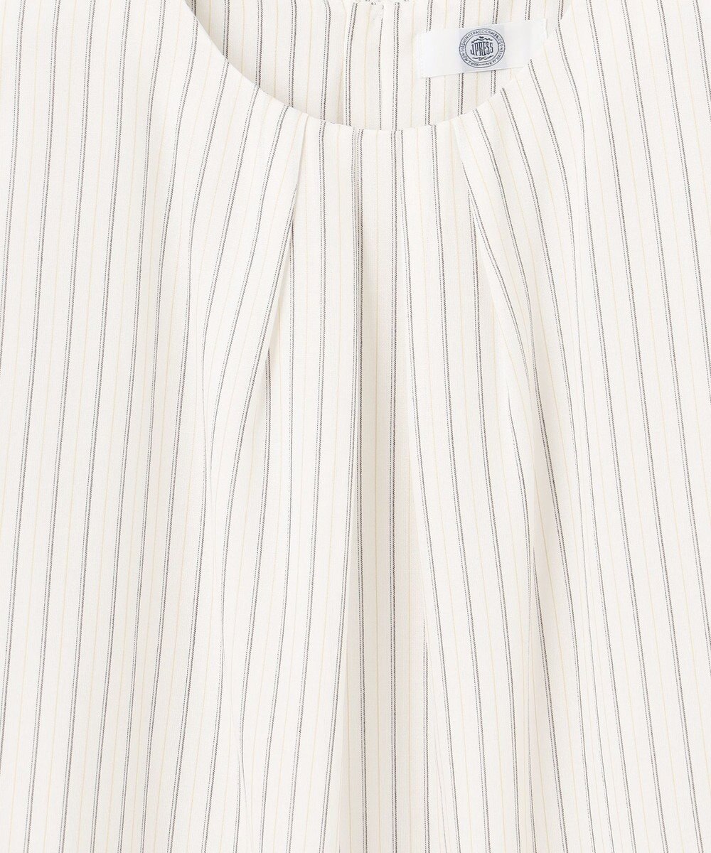 J.PRESS LADIES L シアーストライプ&チェック カットソー 