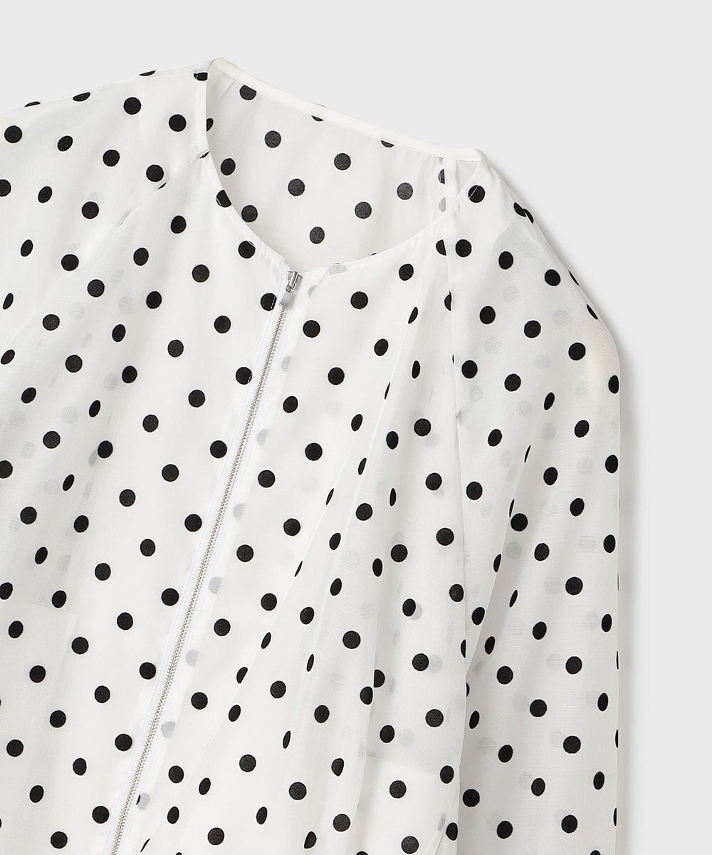 GRACE CONTINENTAL ドットフロッキーブルゾン 