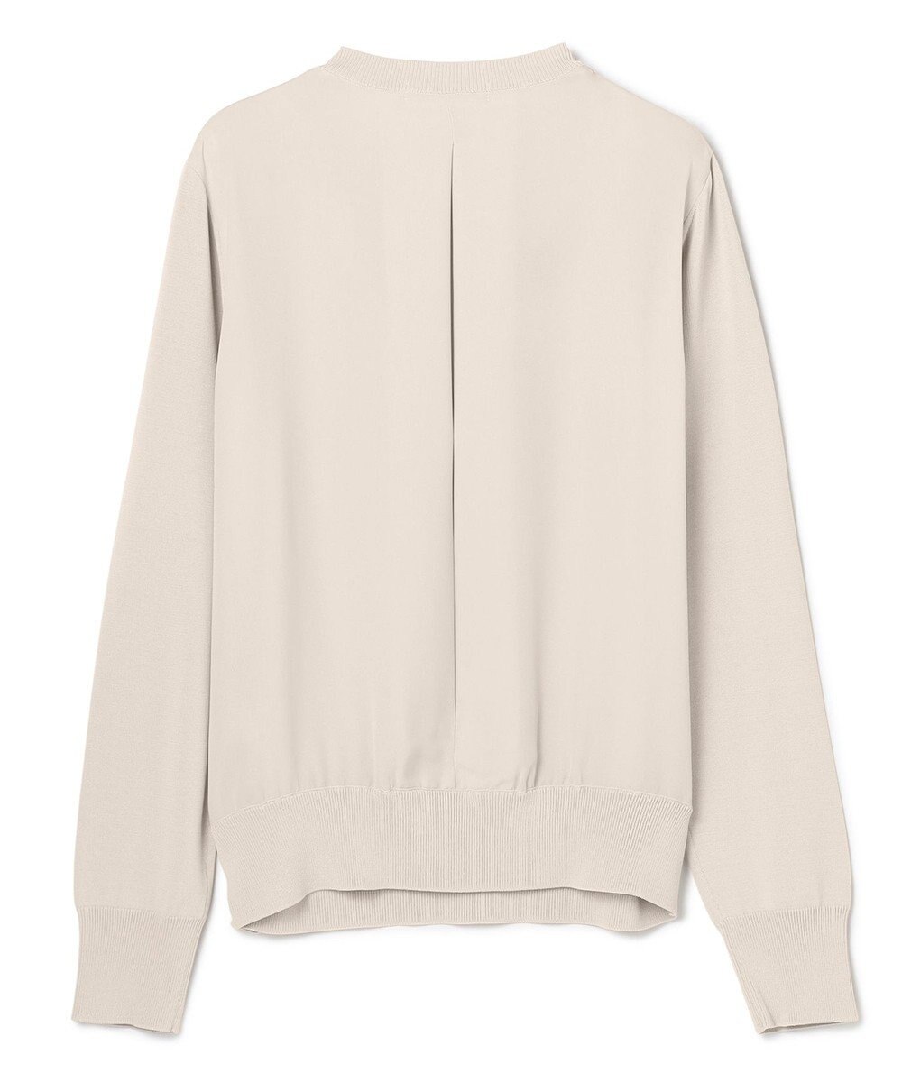 BEIGE， 【WEB限定・洗える】LECERF / 異素材バックシアーストレッチニット 