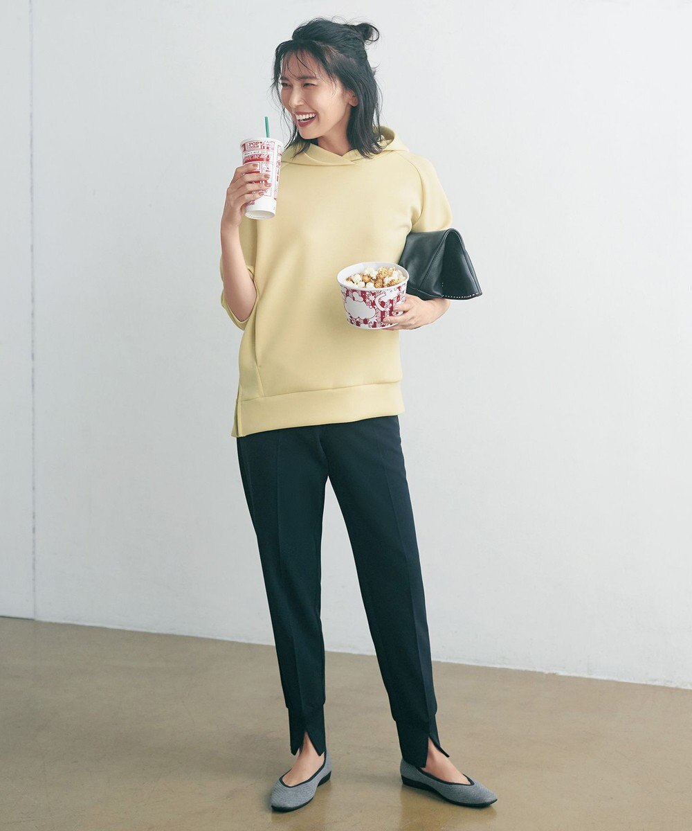 UNFILO L 【洗える】ダブルフェイス サイドZIPフーディ 