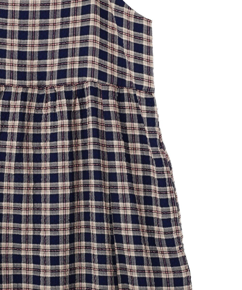 earth music&ecology シャーリングラメチェックキャミワンピース 